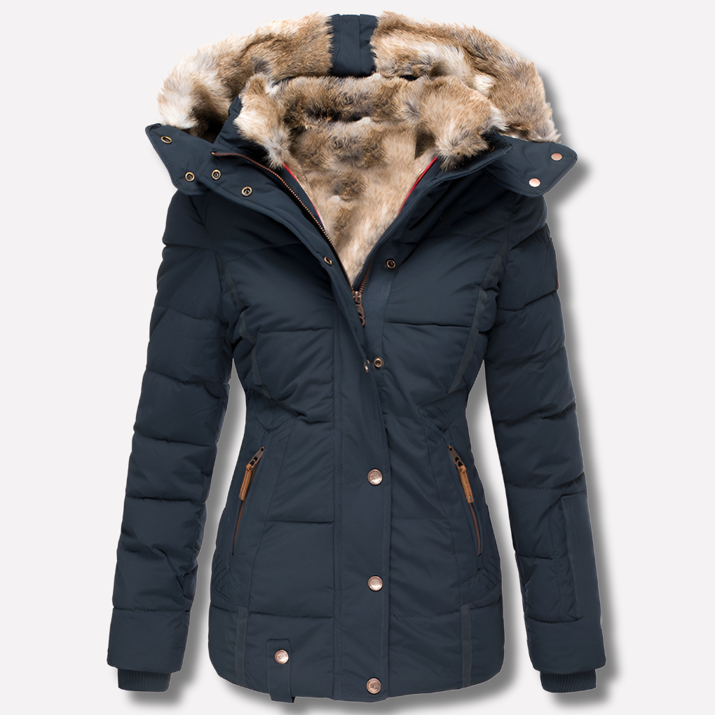 Chaqueta acolchada con capucha para mujer