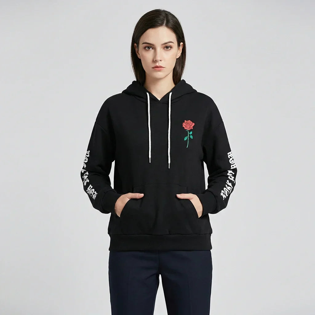 Pullover Hoodie con Tasca Kangaroo per Uomo