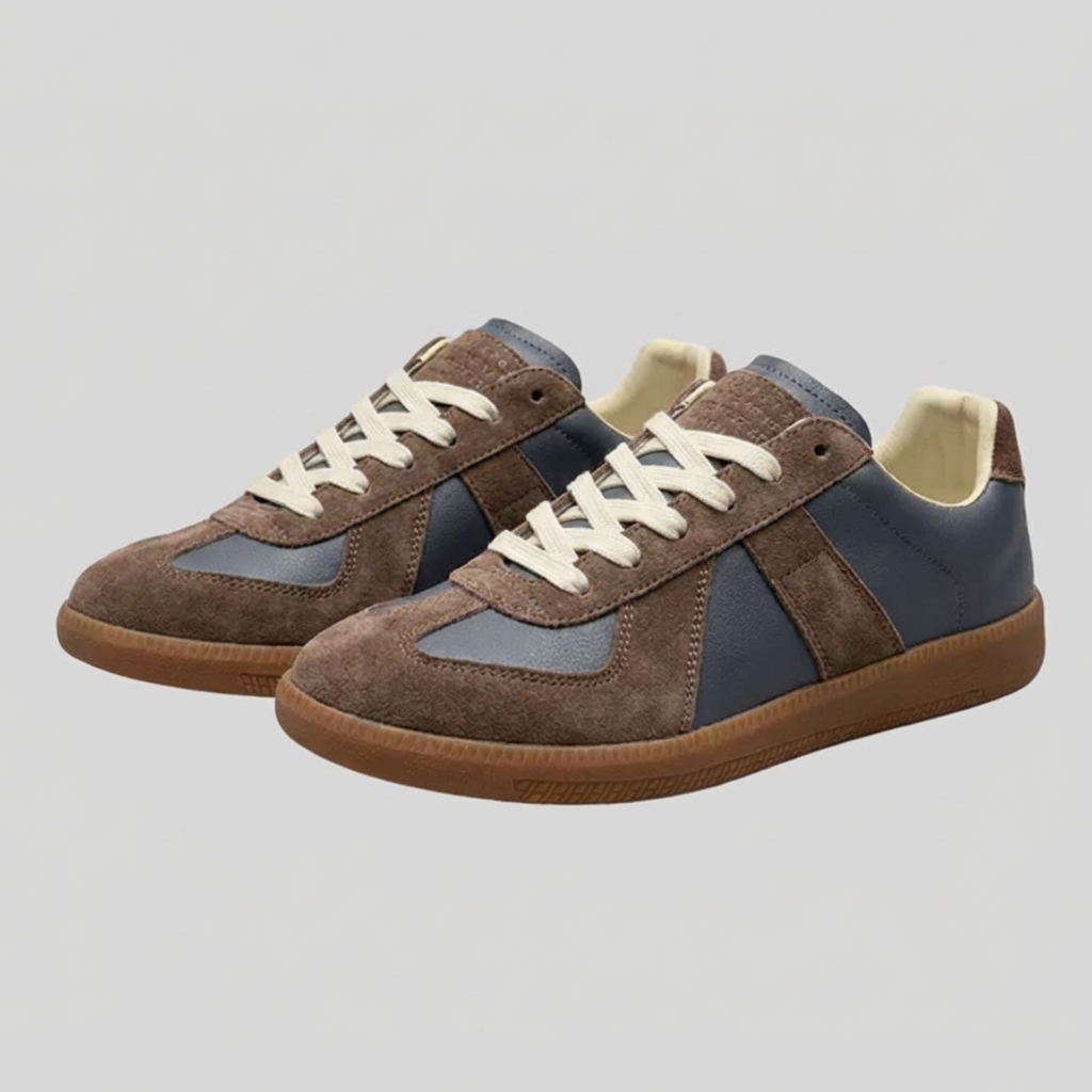 Sneakers con plateau retrò da uomo