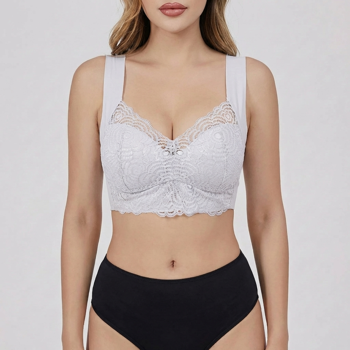 Reggiseno Push-Up Senza Ferretto Con Dettaglio Pizzo