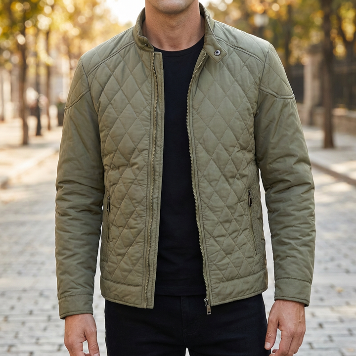 Giacca Quilted Transizionale Elegante per Uomini