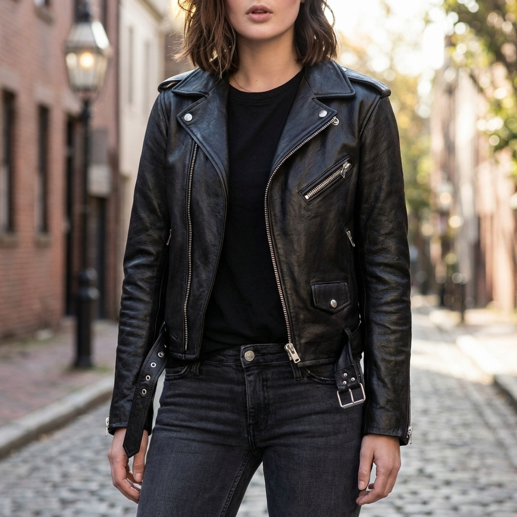 Giacca Biker Vintage per Donne