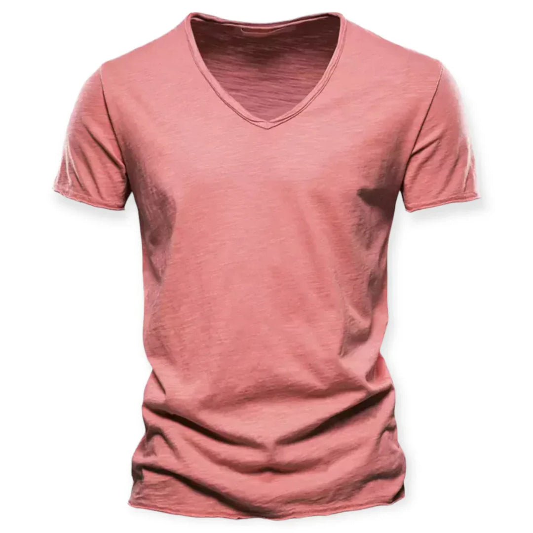 Men's shirt with V-neck