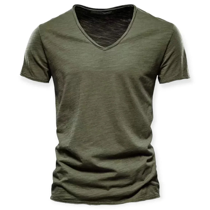 Men's shirt with V-neck