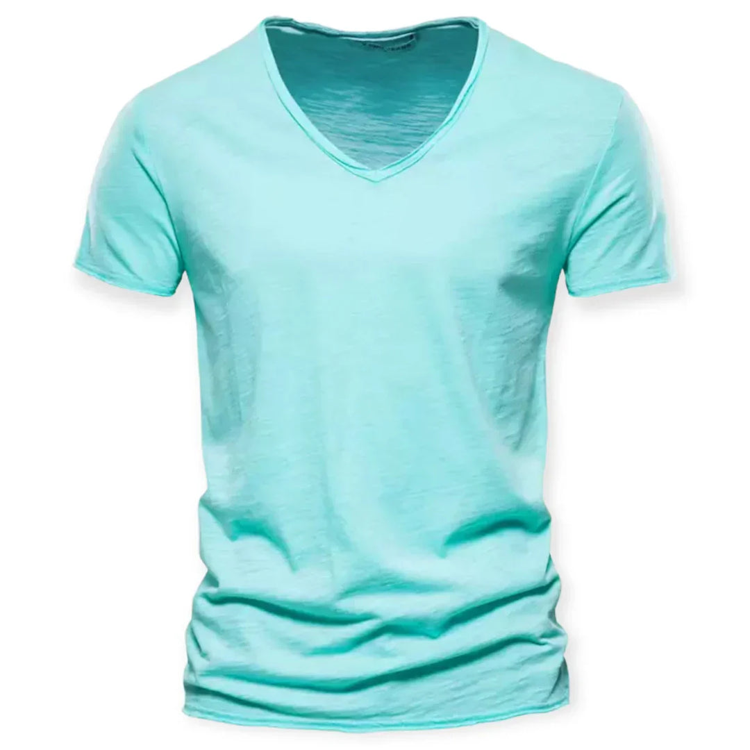 Men's shirt with V-neck