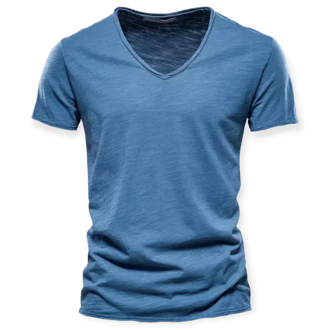 Men's shirt with V-neck