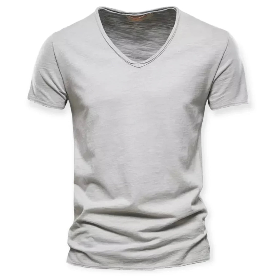 Men's shirt with V-neck