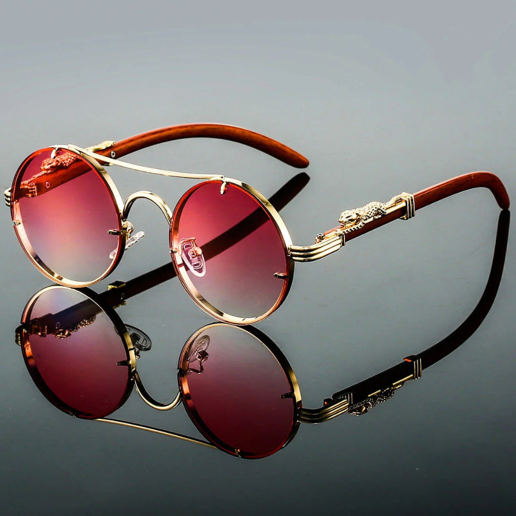 Occhiali da sole vintage con doppio ponte e protezione moderna in stile retrò
