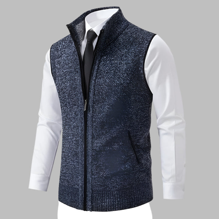 Gilet in Maglia con Zip Completo per Uomini
