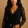 Blusa de Encaje con Escote en V para Mujer: Elegancia y Feminidad para Cada Ocasión
