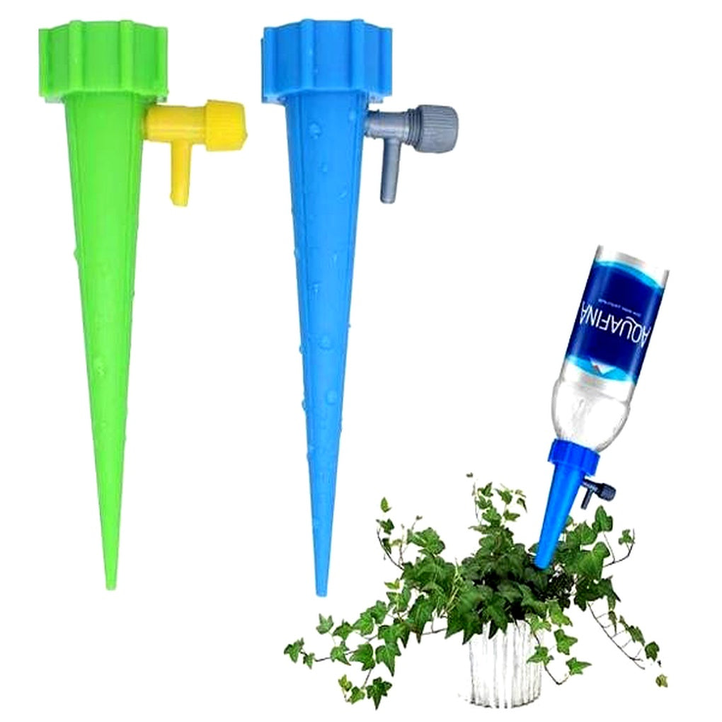 Picchetti per irrigazione automatica delle piante (confezione da 12) – Aiuto da giardino a flusso regolabile