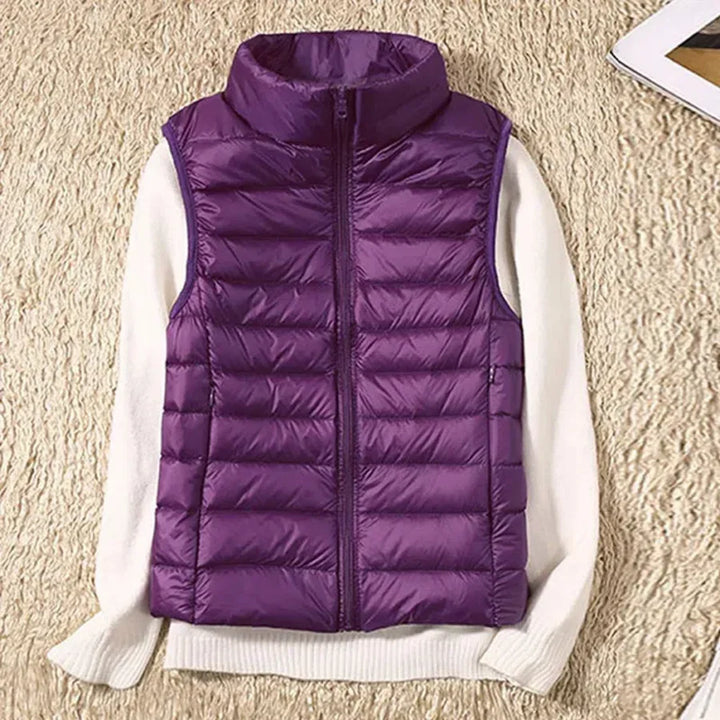 Women's windproof body warmer with zipper