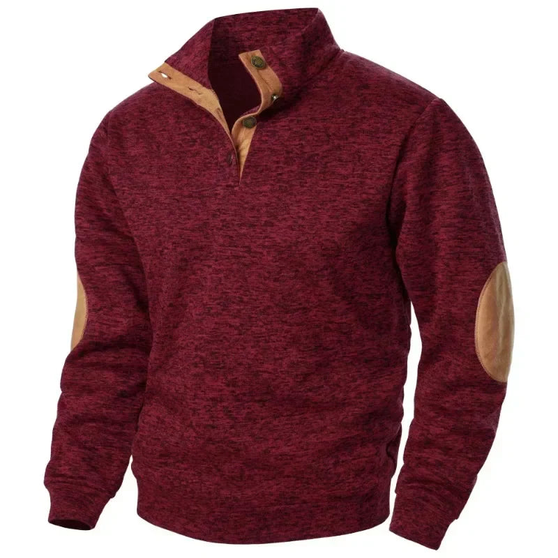 Felpa da uomo con scollo a V per lo stile outdoor e casual
