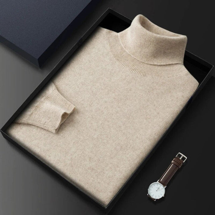 Maglione dolcevita da uomo in maglia – Raffinato strato invernale