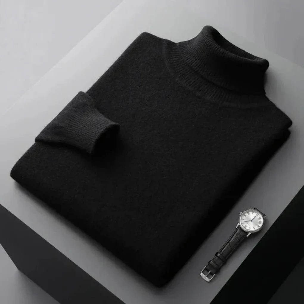 Maglione dolcevita da uomo in maglia – Raffinato strato invernale