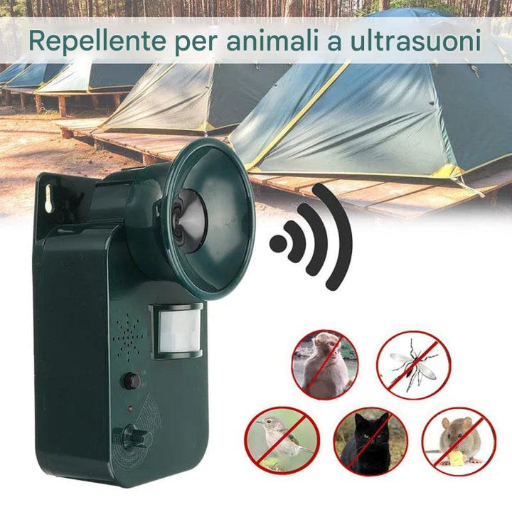 Ultrasonic animal and pest repellent for 5000 square feet