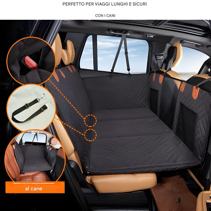 Extension of the car seat for dogs with a hard floor