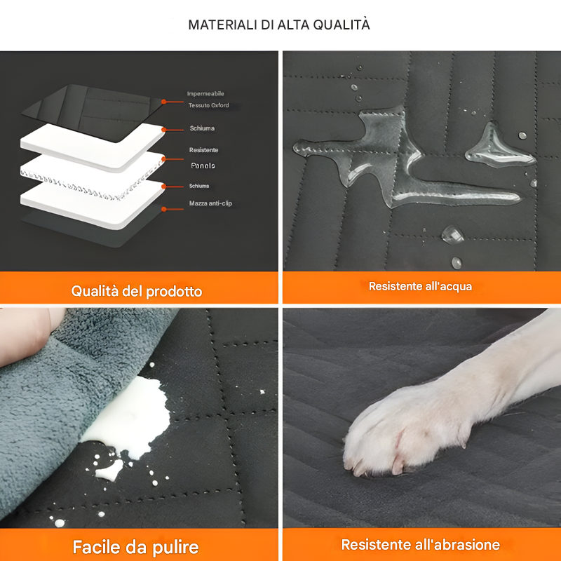 Extension of the car seat for dogs with a hard floor