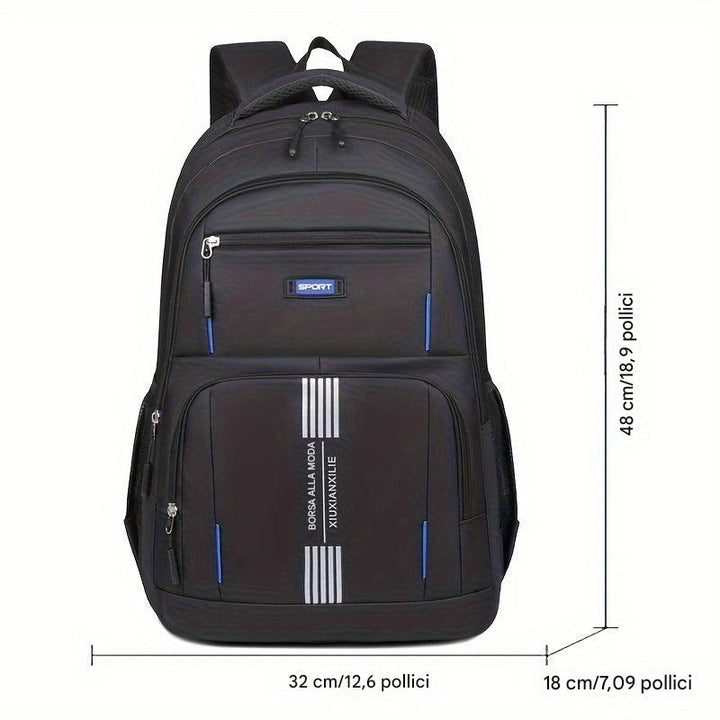 Zaino in pelle da uomo resistente