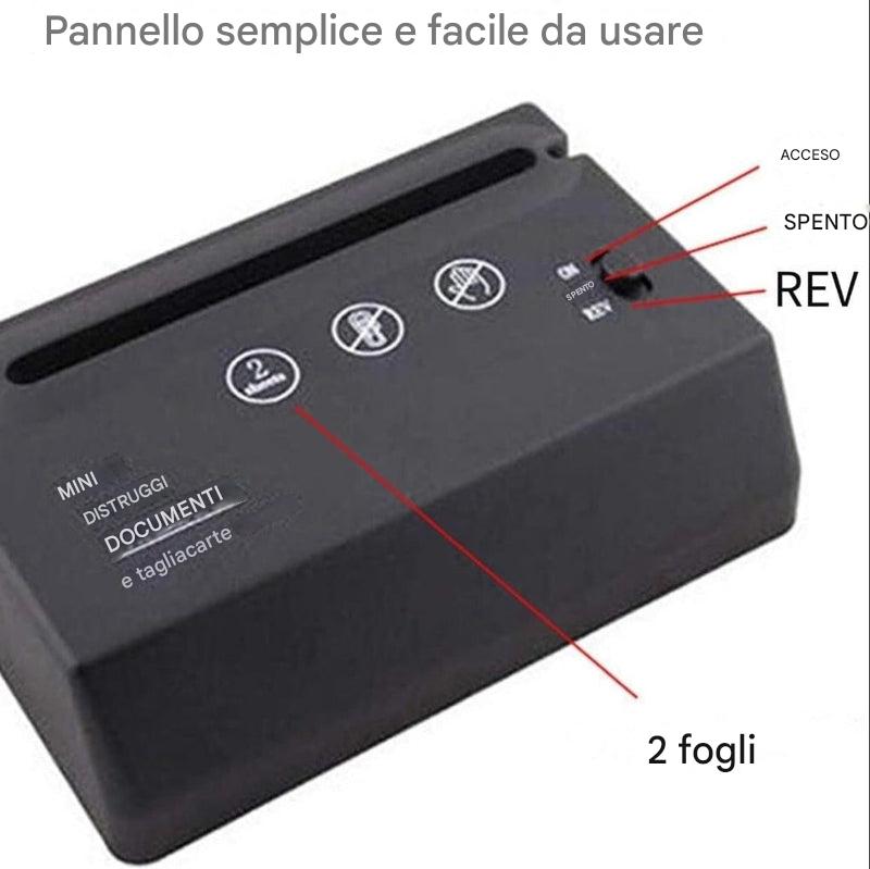 Mini distruggidocumenti da tavolo: compatto, silenzioso ed efficiente