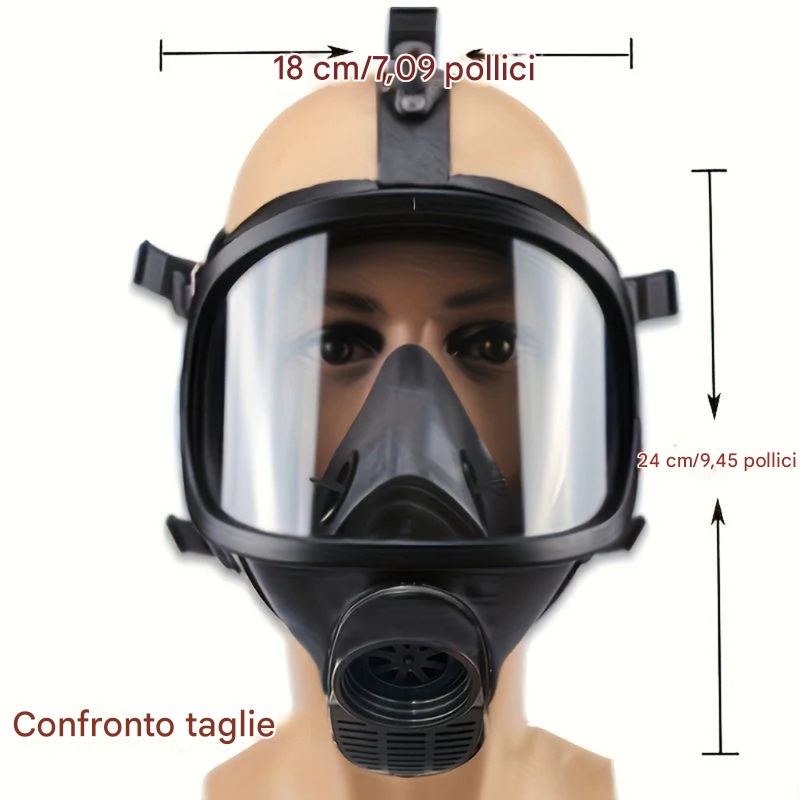 Maschera integrale con filtro da 40 mm