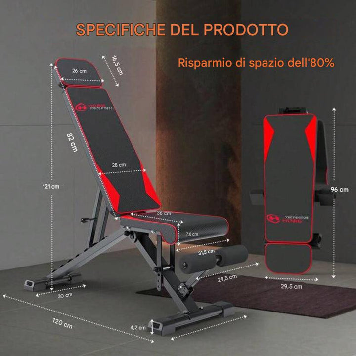 Banco de pesas plegable ajustable