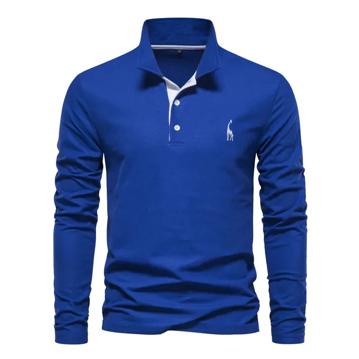 Men's long-sleeved shirt with collar