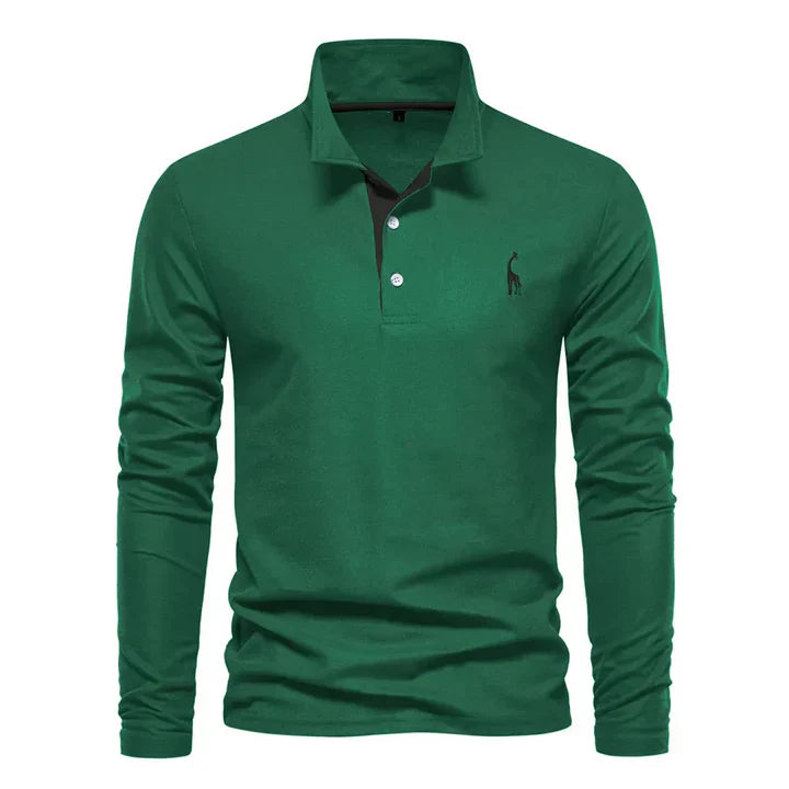 Men's long-sleeved shirt with collar