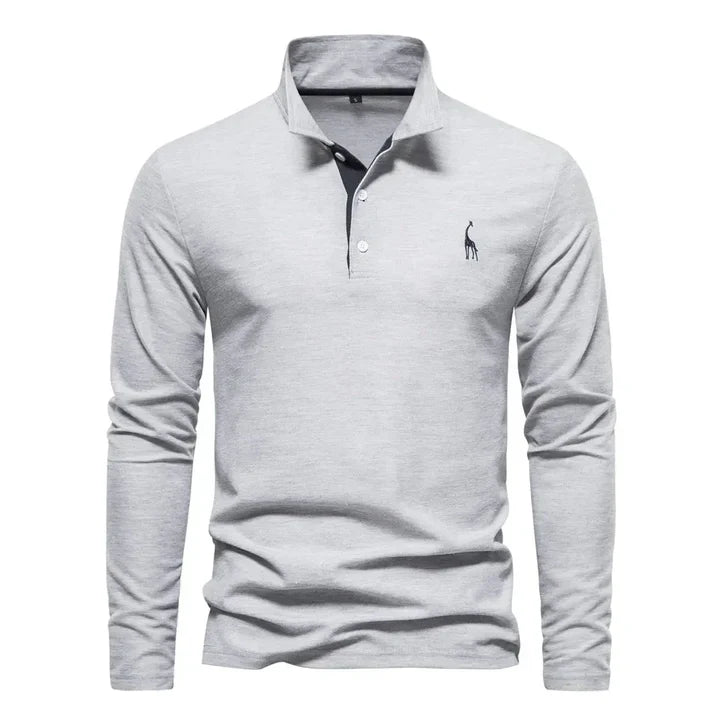 Men's long-sleeved shirt with collar