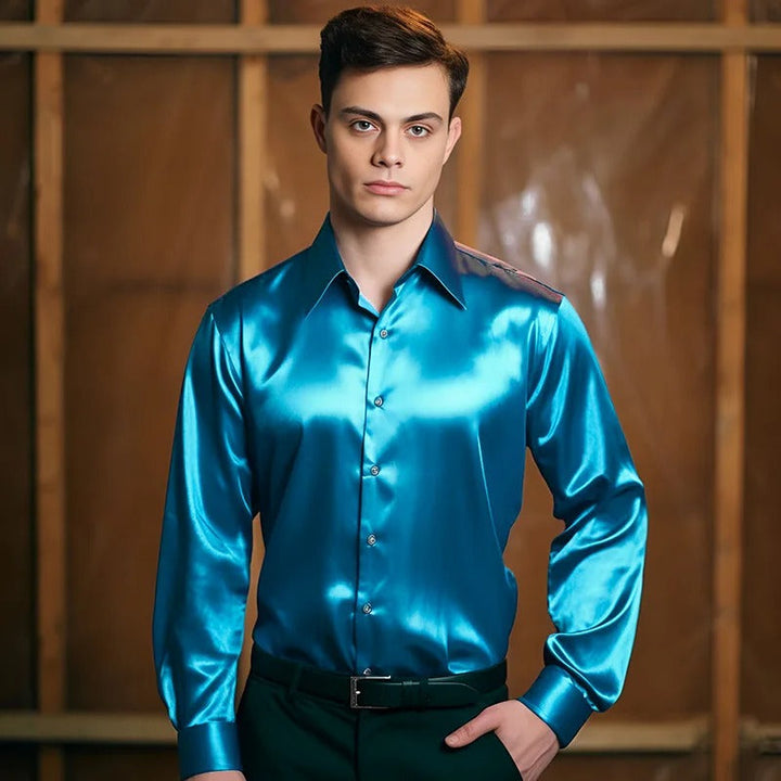 Shiny men's shirt in business style
