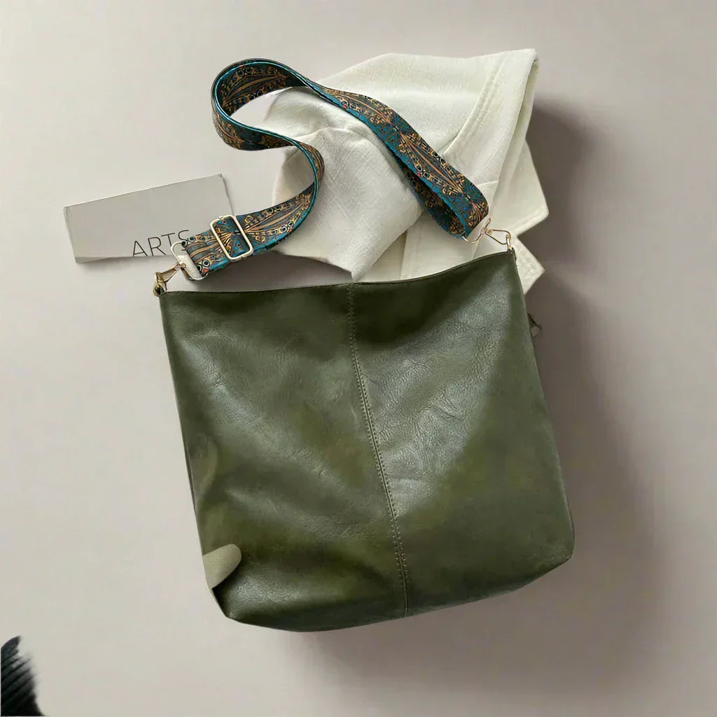 Borsa a tracolla in pelle vintage per donna