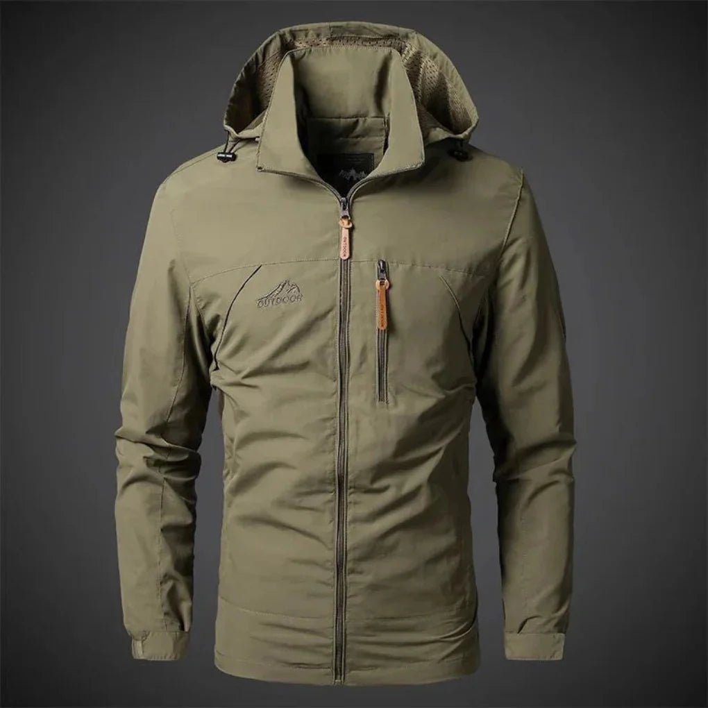 Chaqueta antiviento impermeable de hombre