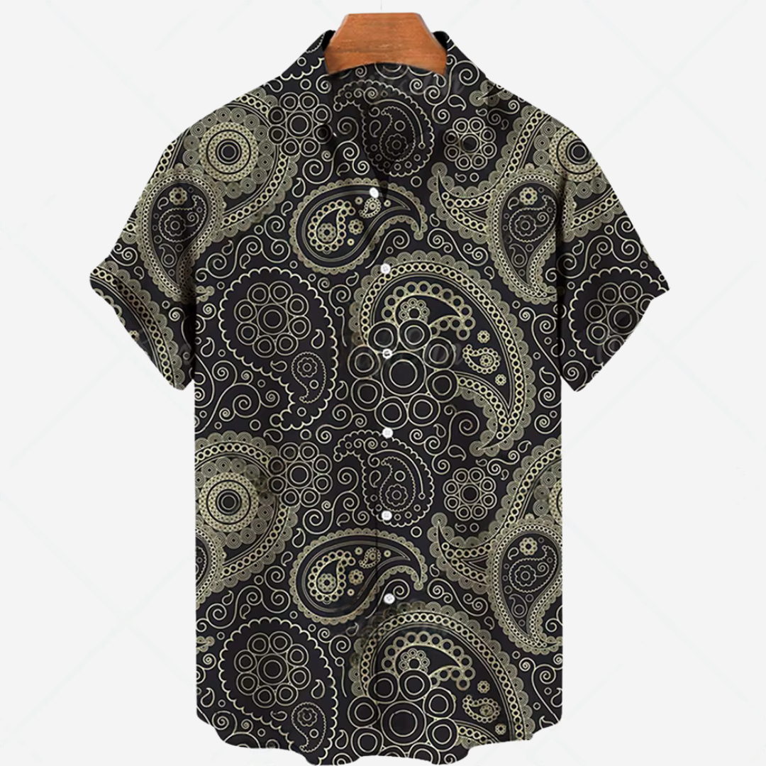 Stile Stampa - Maglia Casual a Maniche Corte per Uomo