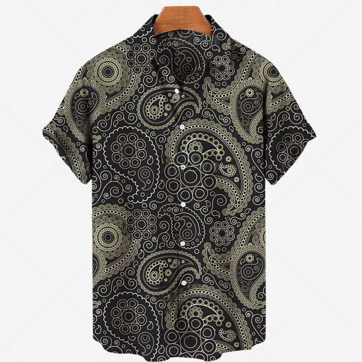 Stile Stampa - Maglia Casual a Maniche Corte per Uomo