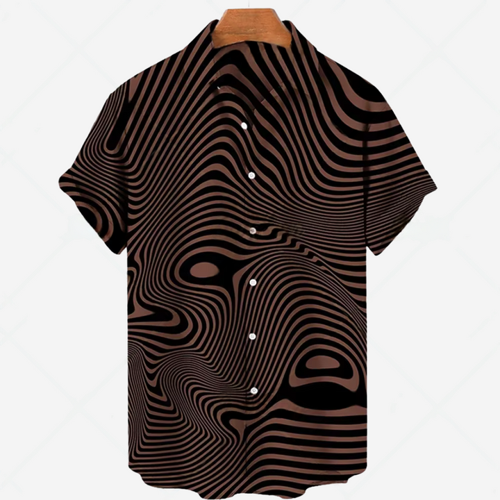 Camicia casual a maniche corte con stampa: uno stile disinvolto per ogni occasione