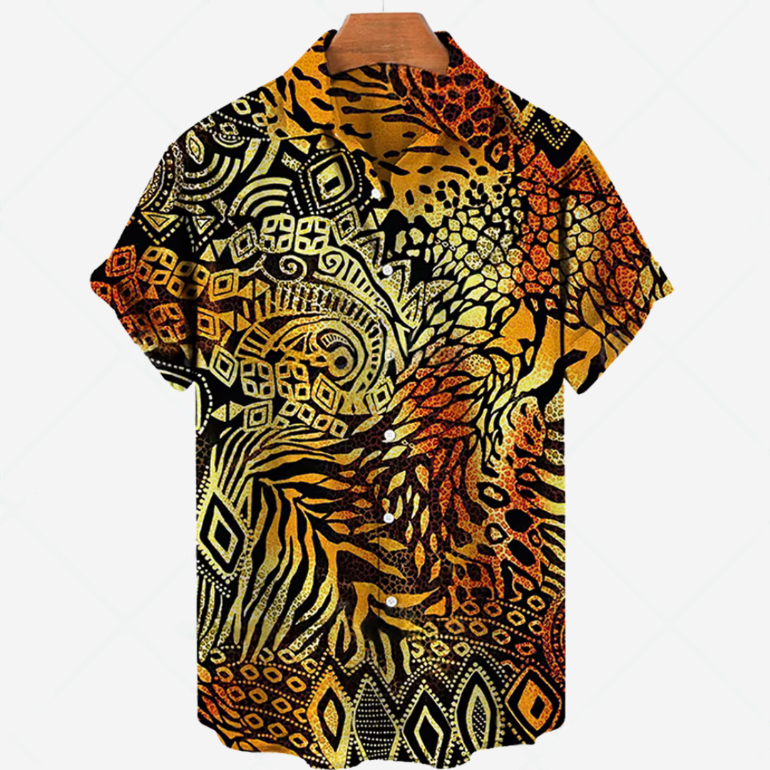 Camicia casual a maniche corte con stampa: uno stile disinvolto per ogni occasione